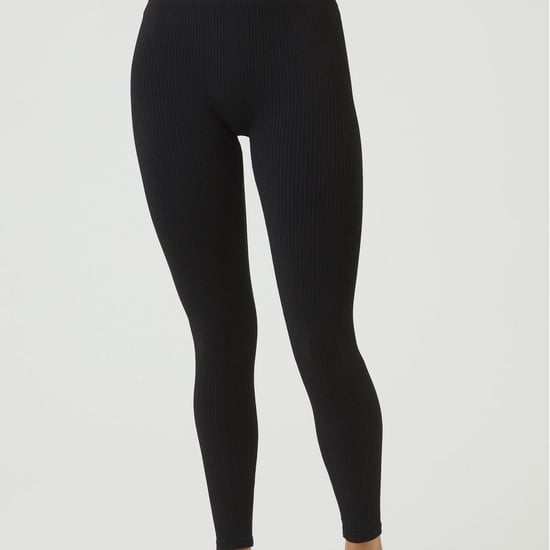 Björn Borg - Ladies Seamless Ribbed Footless Tights Leggings - Black - Image 4