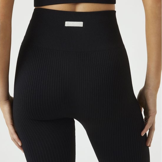 Björn Borg - Ladies Seamless Ribbed Footless Tights Leggings - Black - Image 5