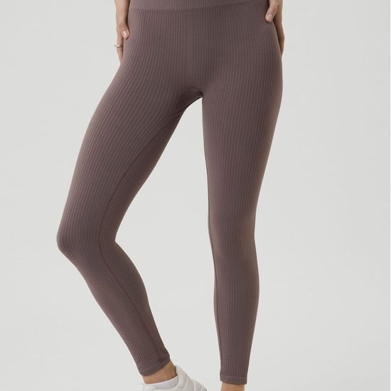 Björn Borg - Ladies Seamless Ribbed Footless Tights Leggings - Mauve - Image 4