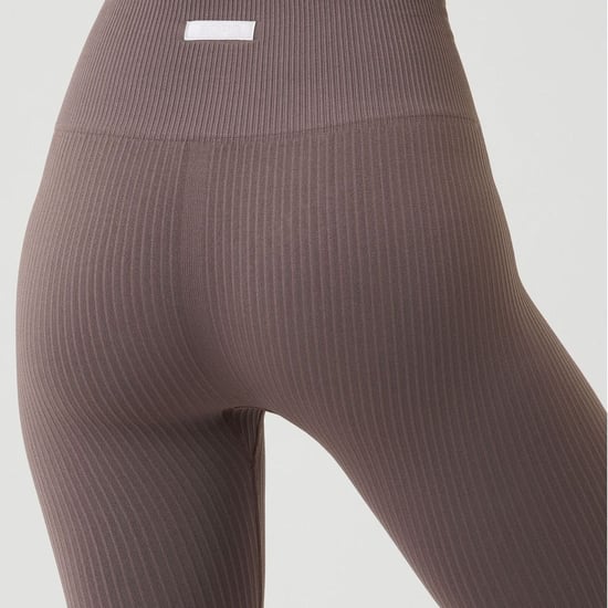 Björn Borg - Ladies Seamless Ribbed Footless Tights Leggings - Mauve - Image 5