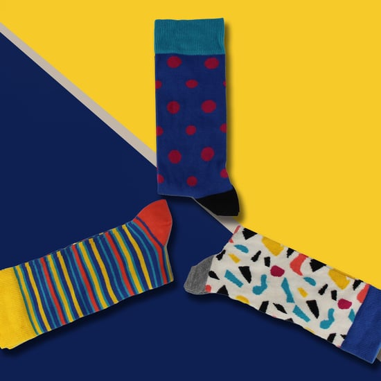 HS by Happy Socks - Mens 3 Pack Classic Striped Dress Socks - Stripe (Brights) - Image 3