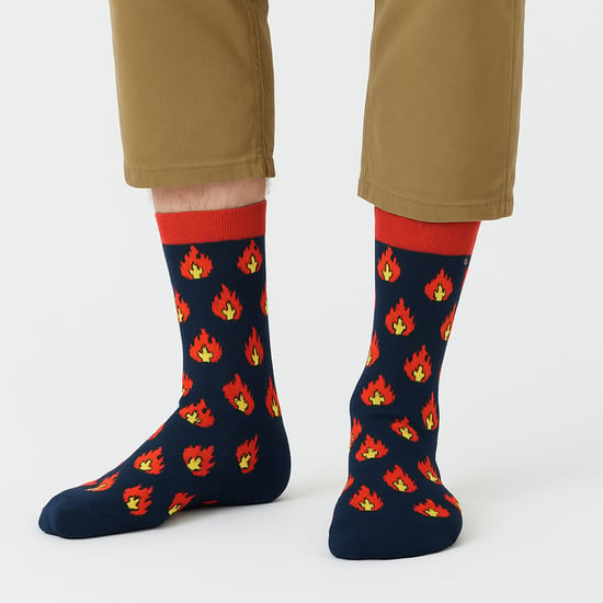 Happy Socks - Novelty Flames Design Socks | Great Gift - Flames - Image 3