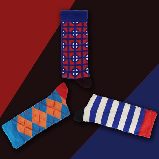 HS by Happy Socks - Heren 3-Pack Klassieke Structuur Kousen - Target (Blauw) - Image 3