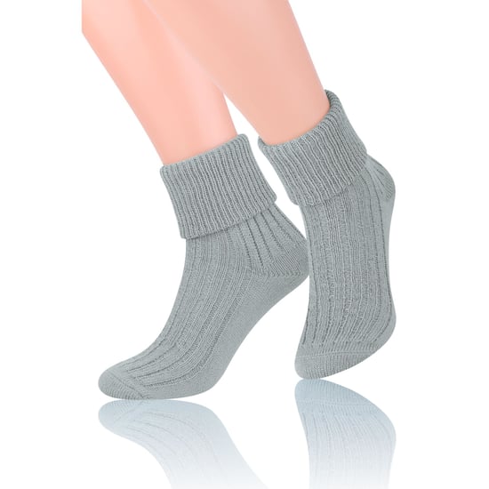3 Pairs Womens Wool Bed Socks | Steven | Luxury Warm Lounge Sleep Socks - Chocolate - Image 4