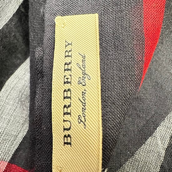 Burberry geruite sjaal met franjes in veelkleurige wol - Image 3