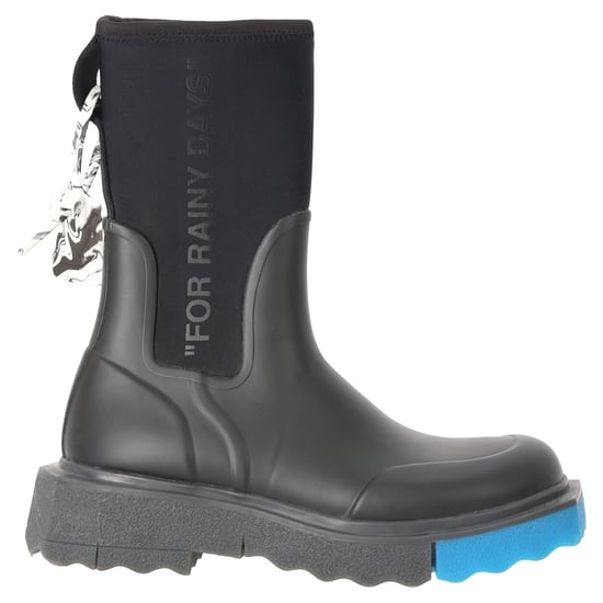 Off-White Sponge regenlaarzen van zwart rubber. - Image 1