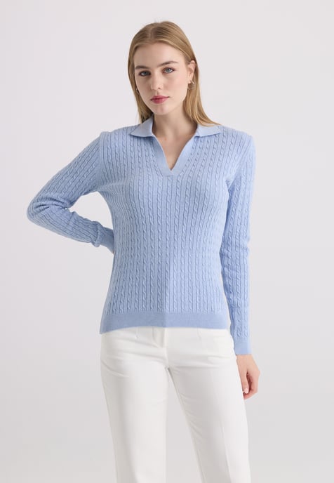 Pullover Pullover With Polo Collar - Image 1