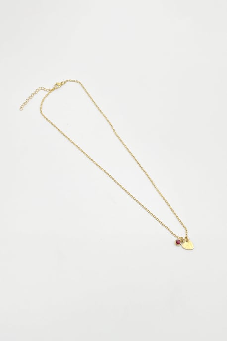 Mini Heart & Janurary Birthstone Necklace - Gift Boxed - Image 5
