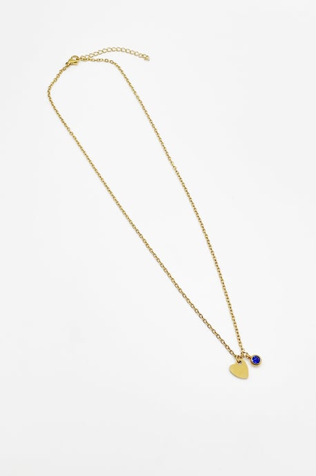 Mini Heart & September Birthstone Necklace - Gift Boxed - Image 5