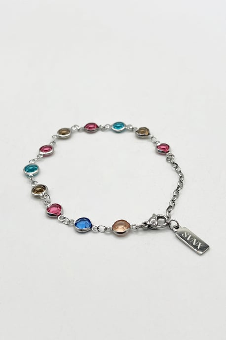 Round Crystal Necklace and Bracelet Set - Gift Boxed - Image 5