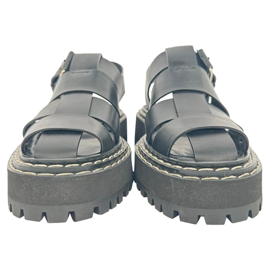 Proenza Schouler Lug Sandals in Black Leather - Image 2