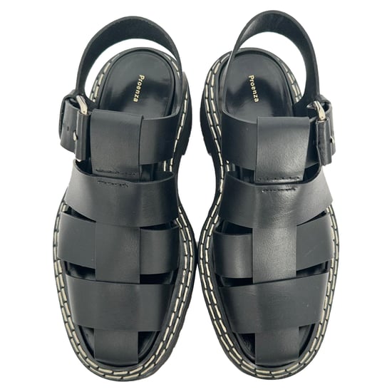 Proenza Schouler Lug Sandals in Black Leather - Image 3
