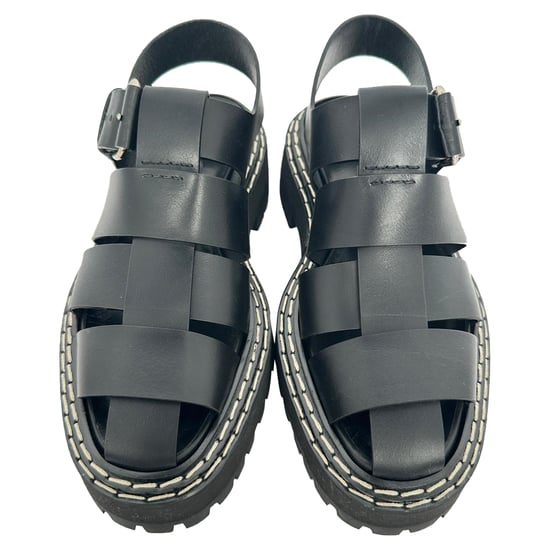 Proenza Schouler Lug Sandals in Black Leather - Image 4