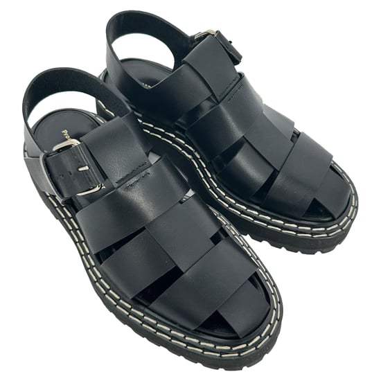 Proenza Schouler Lug Sandals in Black Leather - Image 5