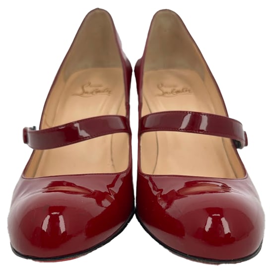 Christian Louboutin Mary Jane pumps in bordeauxrood lakleer - Image 2