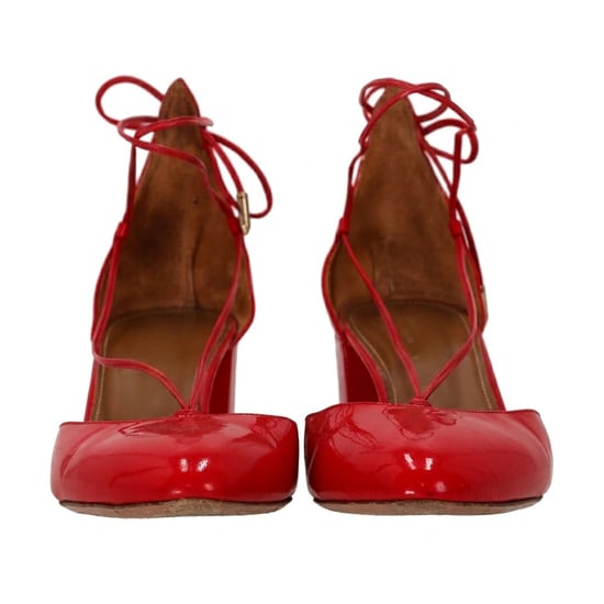 Aquazzura Alexa 50 Pumps in Red Patent Leather - Image 4