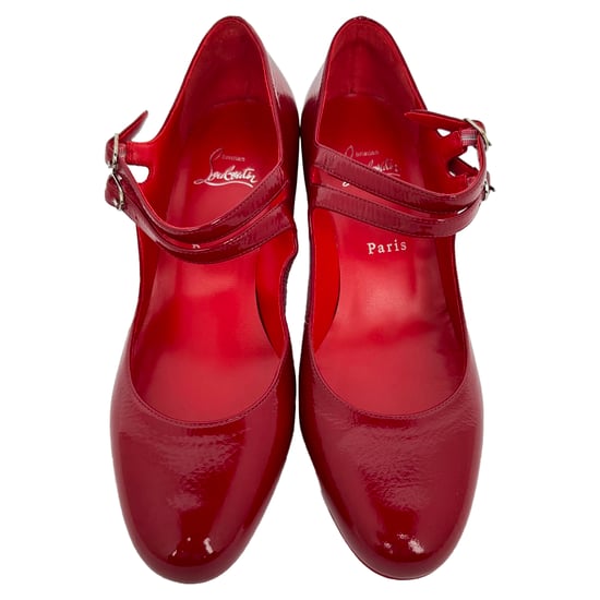 Christian Louboutin Miss Jane 55 Mary Jane Pumps in Red Patent Leather - Image 5