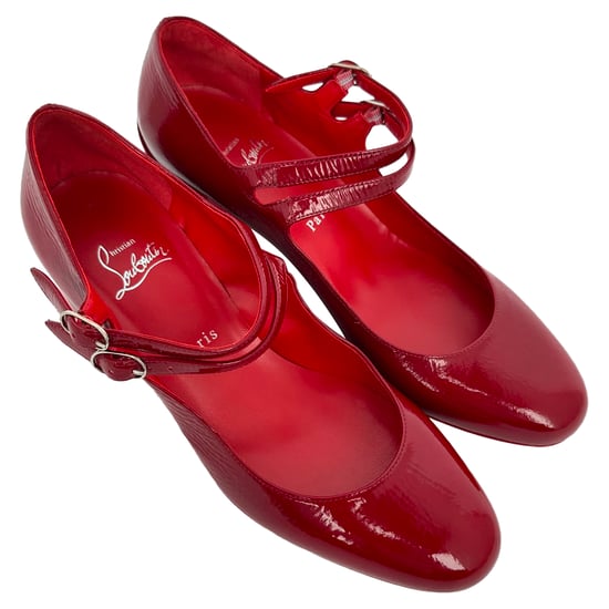 Christian Louboutin Miss Jane 55 Mary Jane Pumps in Red Patent Leather - Image 6