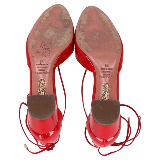 Aquazzura Alexa 50 Pumps in Red Patent Leather - Image 6