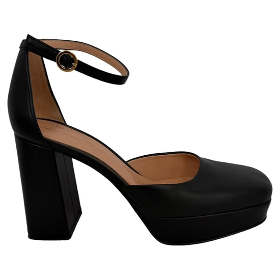 Gianvitto Rossi Basette Plattformspumpar i svart läder - Image 1