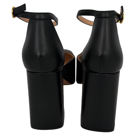 Gianvitto Rossi Basette Plattformspumpar i svart läder - Image 3