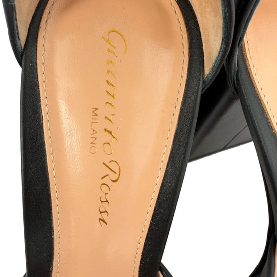 Gianvitto Rossi Basette Plattformspumpar i svart läder - Image 6