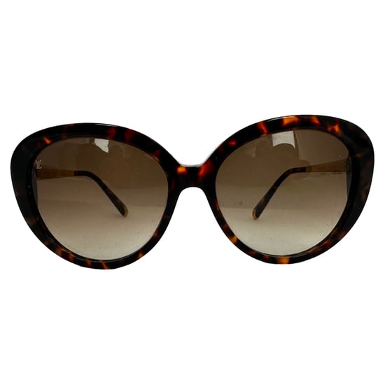 Louis Vuitton Z0596W Sköldpaddsmönstrade solglasögon i brunt acetat - Image 2