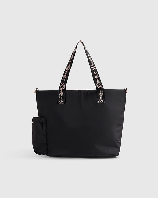 River Island Girls Shopper Bag Black Nylon Quilted - Image 2