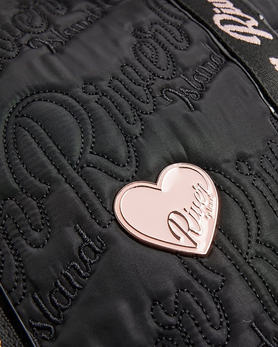 River Island Girls Shopper Bag Black Nylon Quilted - Image 3