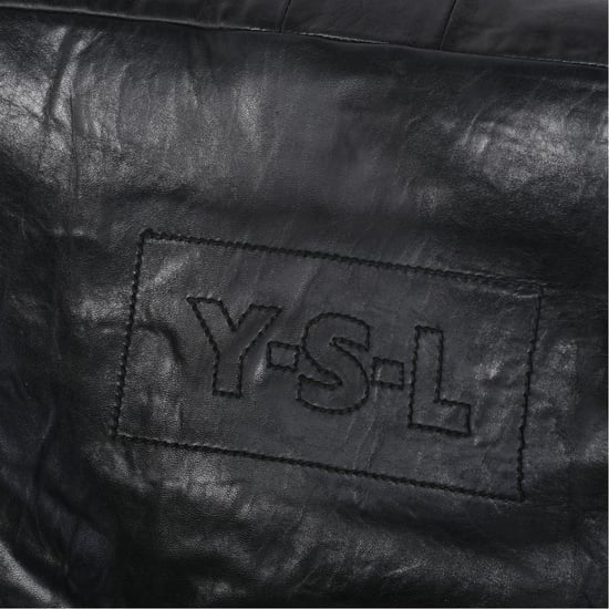 Yves Saint Laurent Rive Gauche oversized handtas van zwart leer - jaren 2000 - Image 4