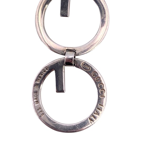 Gucci Vintage Silverarmband Logotyplänk - Image 4