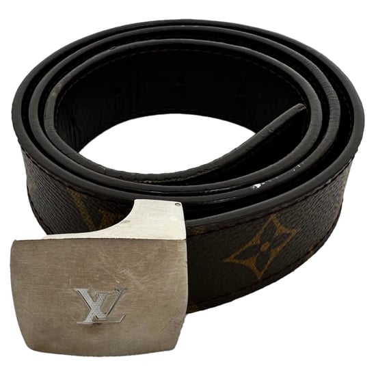 Louis Vuitton Vintage Monogram Buckled Belt in Brown Coated Canvas - Image 3