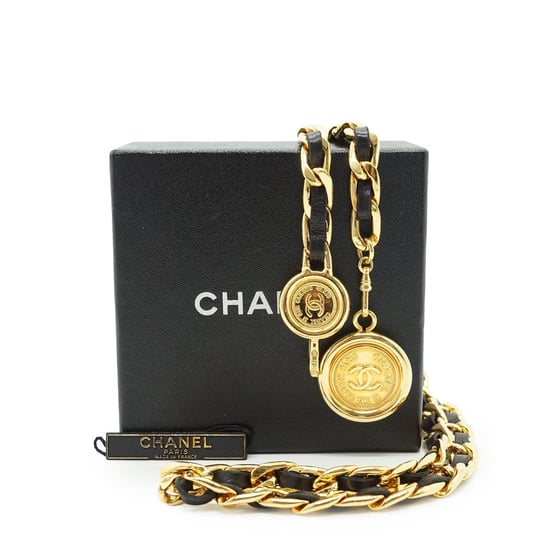 Chanel Vintage Metallbälte CC - Image 3