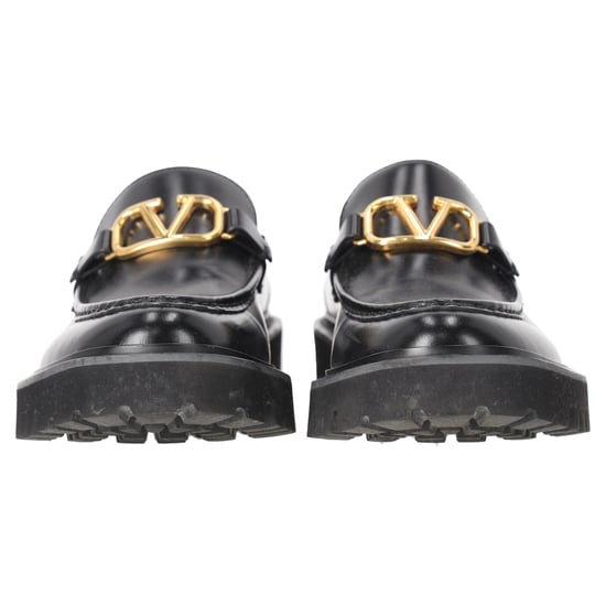 Valentino Garavani VLogo kenmerkende loafers in zwart kalfsleer - Image 4