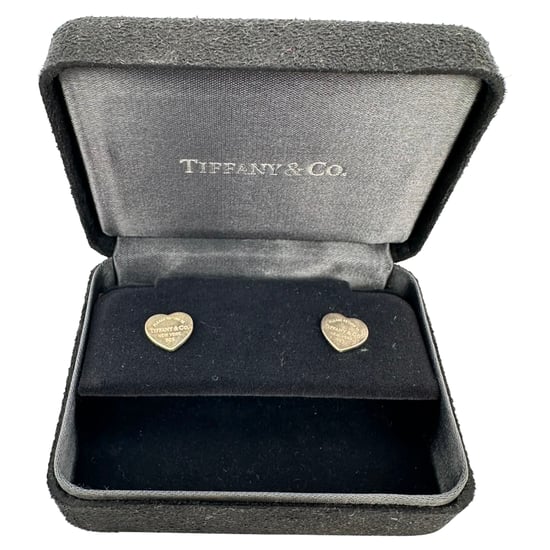 Tiffany & Co. Return to Tiffany Heart Tag Stud Earrings in Silver - Image 3