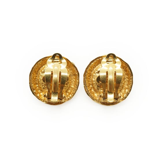 Chanel Vintage Metallörhängen CC - Image 3