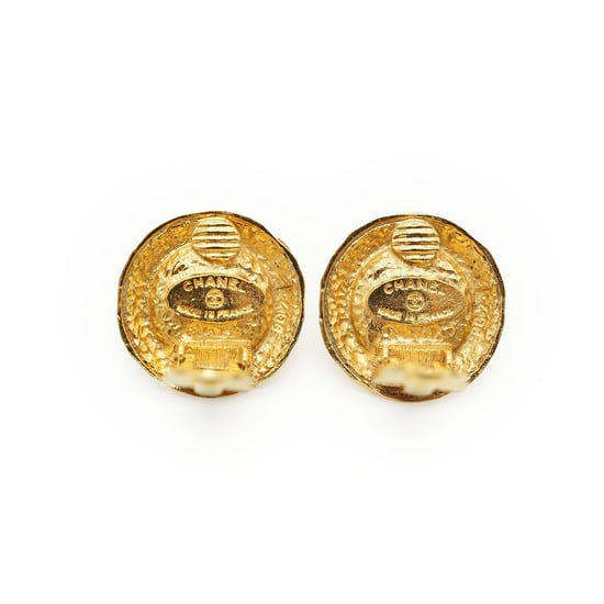 Chanel Vintage Metallörhängen CC - Image 4