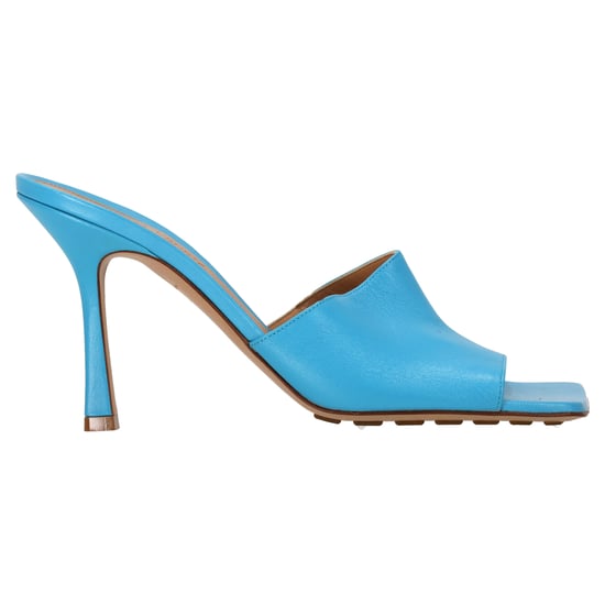 Bottega Veneta stretch muiltjes met hak in blauw lamsleer - Image 1