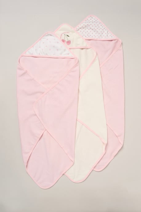 3 Pack Cherry Hooded Towels - Image 1