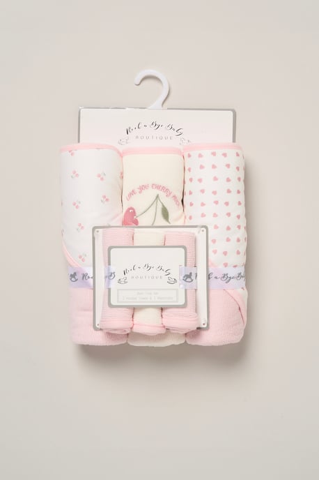 3 Pack Cherry Hooded Towels - Image 3