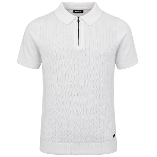 Bench Brescia Mens White Polo Shirt - Image 1