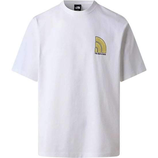 The North Face Mens Bubble Logo Relaxed Fit Casual T-Shirt White - Image 2
