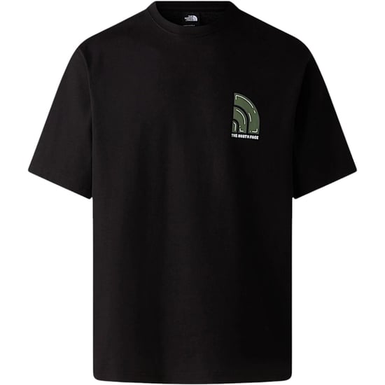 The North Face Mens Bubble Logo Relaxed Fit Casual T-Shirt Black - Image 2
