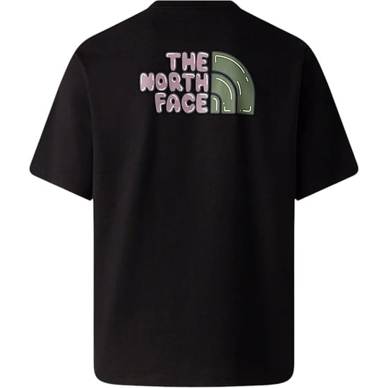 The North Face Mens Bubble Logo Relaxed Fit Casual T-Shirt Black - Image 3