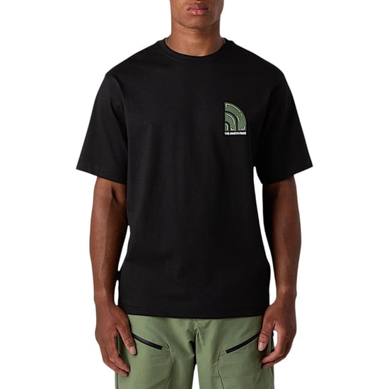 The North Face Mens Bubble Logo Relaxed Fit Casual T-Shirt Black - Image 4