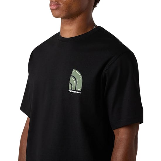 The North Face Mens Bubble Logo Relaxed Fit Casual T-Shirt Black - Image 5