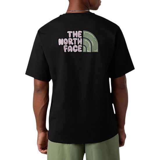The North Face Mens Bubble Logo Relaxed Fit Casual T-Shirt Black - Image 6