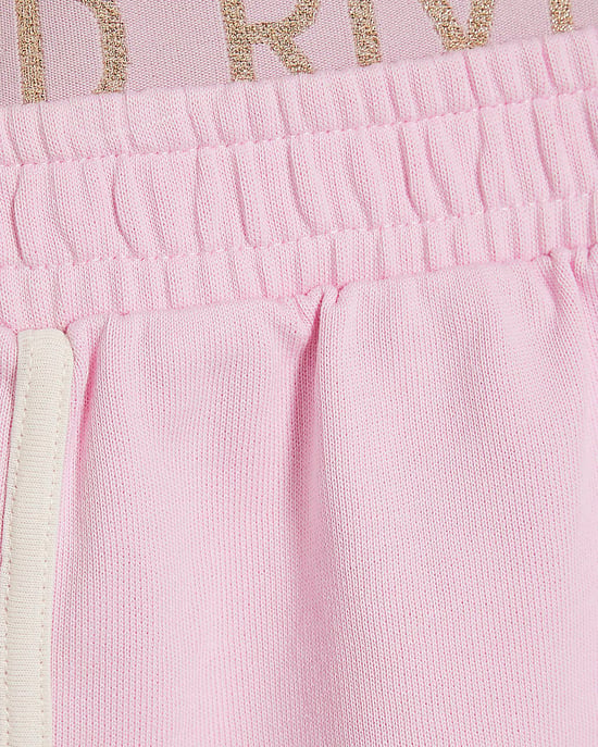 River Island Girls Tank & Shorts Set Pink RI Waistband 2 Piece - Image 3