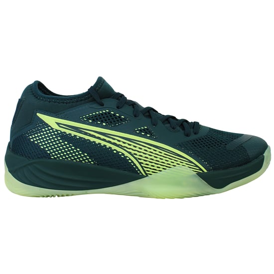 Puma Eliminate Nitro SQD 4 Mens Dark Green Handball Shoes - Image 1