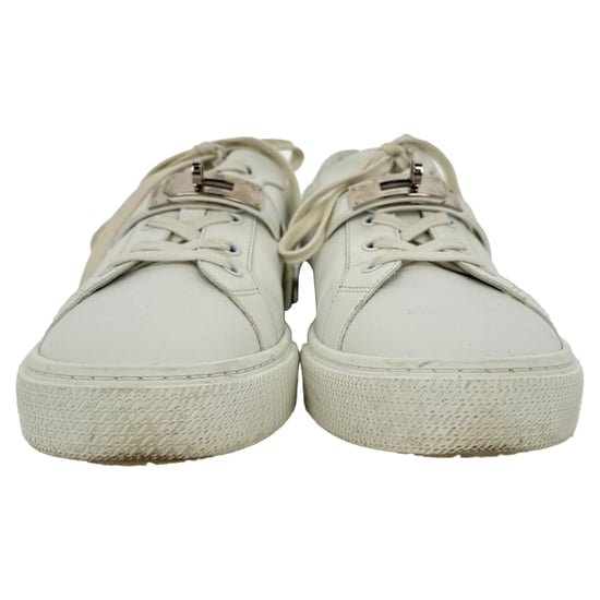 Hermès Day Low-Top Sneakers in White Calf Leather - Image 2